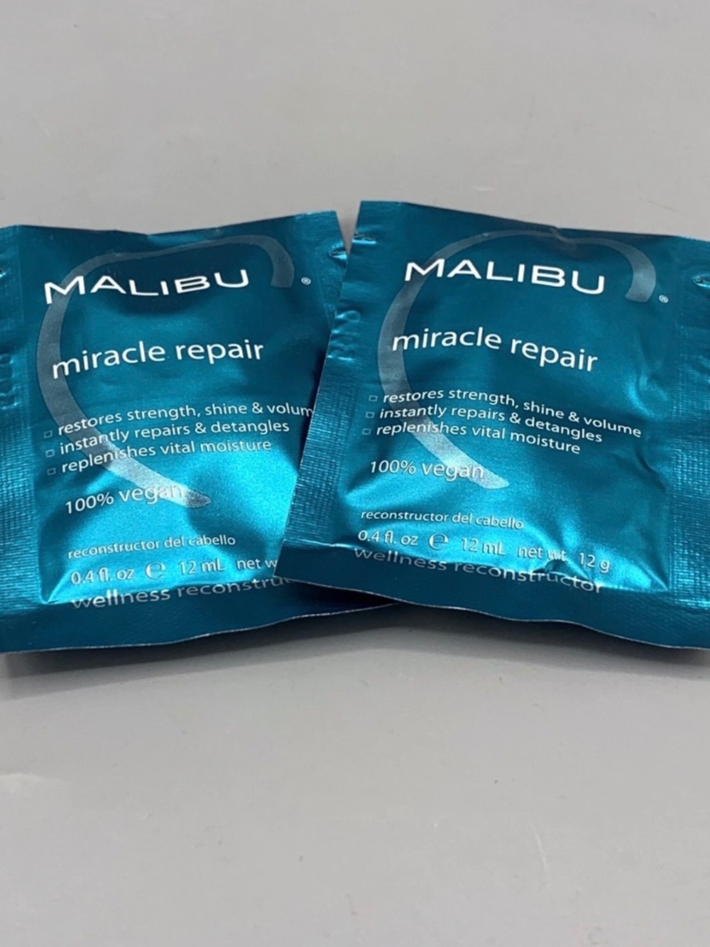 Lot 2 Malibu C Miracle Repair Treatment packets